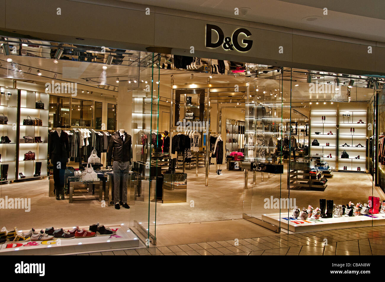 Dolce & Cabanna The Grove Farmers Market Entertainment Shopping Einkaufszentrum Los Angeles Kalifornien Vereinigte Staaten Stockfoto