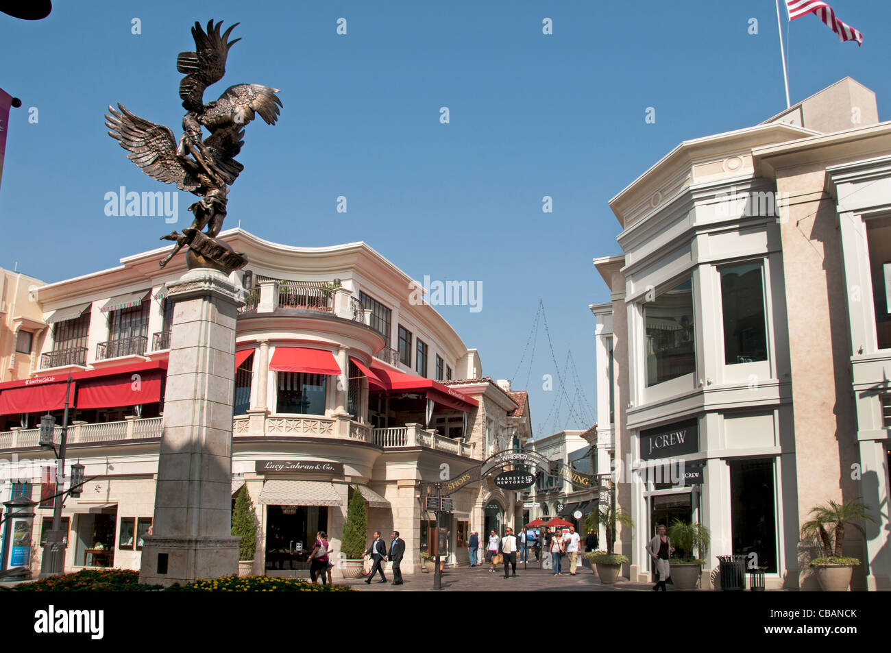 Der Grove Farmers Market Einzelhandel Entertainment Shopping Mall Los Angeles Kalifornien Vereinigte Staaten Stockfoto