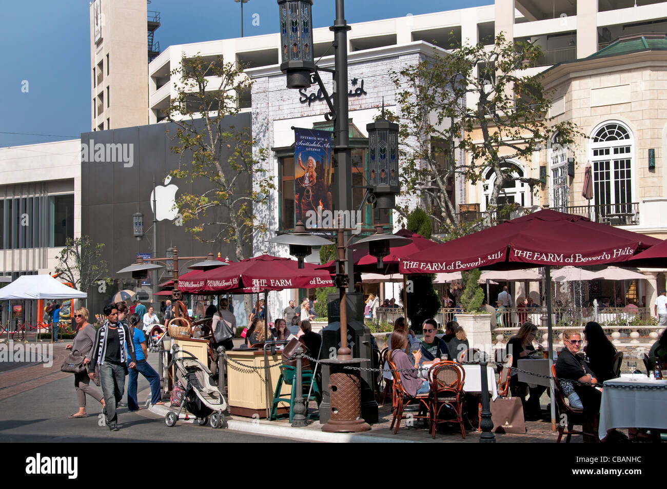 Der Grove Farmers Market Einzelhandel Entertainment Shopping Mall Los Angeles Kalifornien Vereinigte Staaten Stockfoto