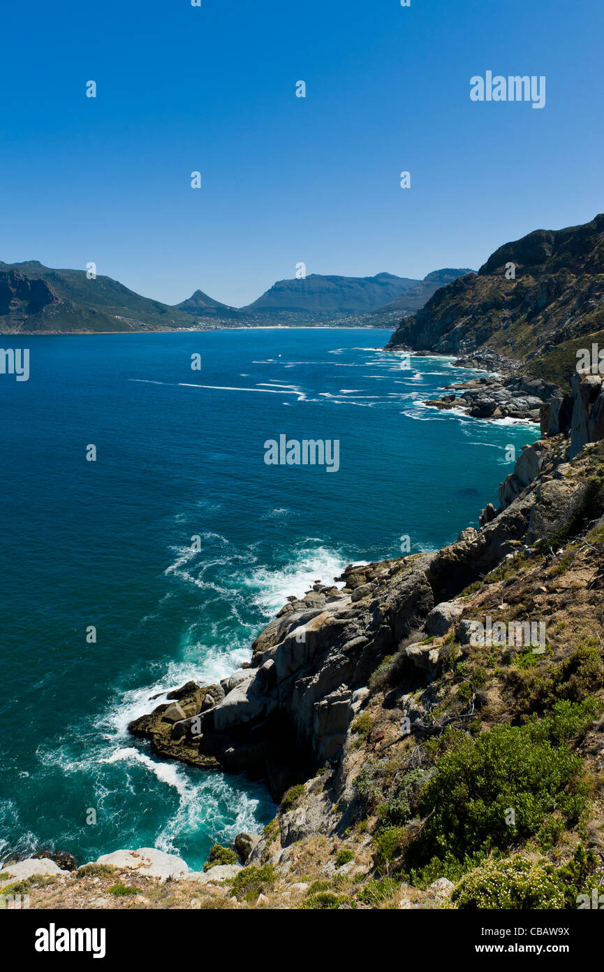 Hout Bay Panoramablick von Chapmans Peak Drive Western Cape Südafrika Stockfoto