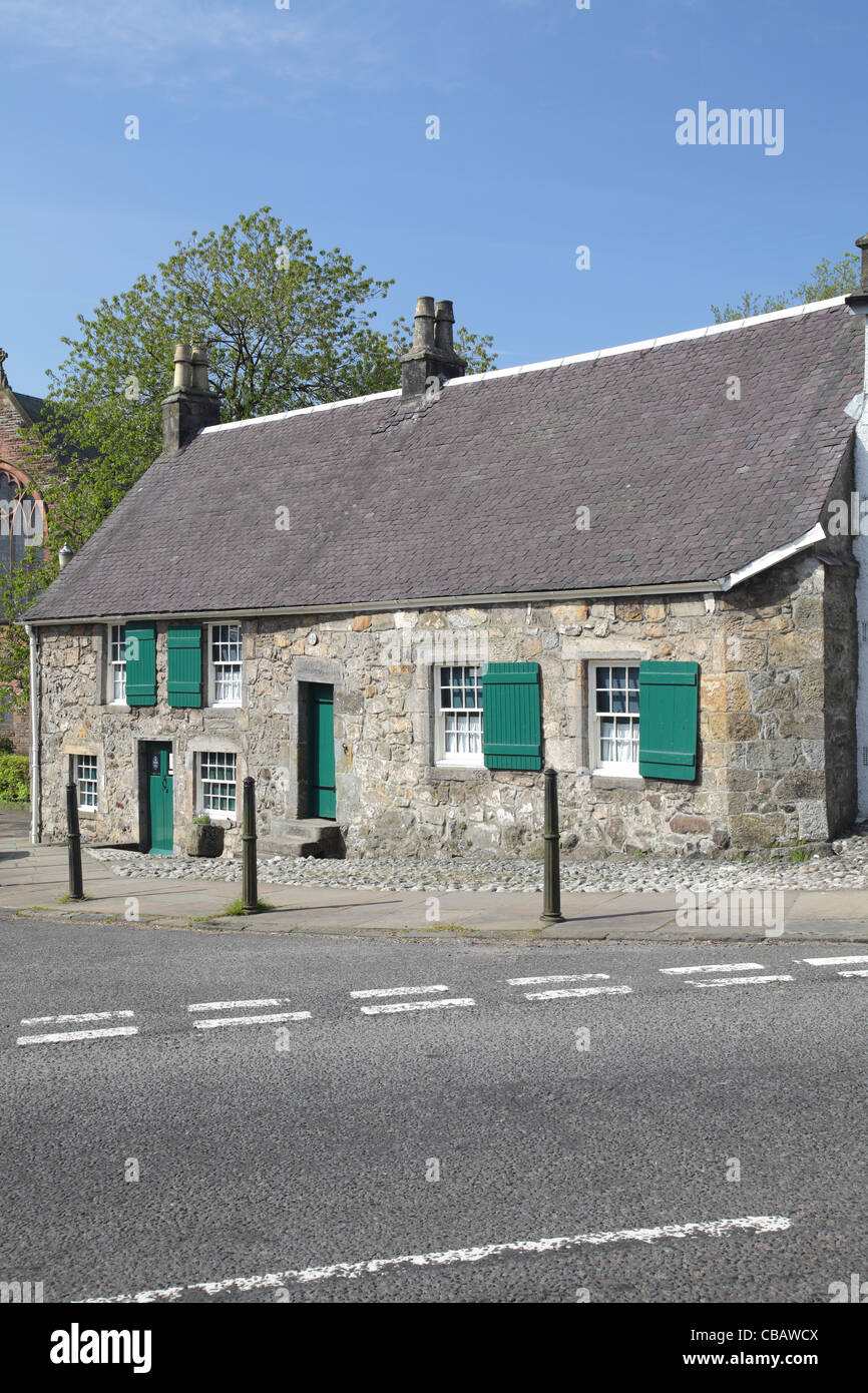 Weaver's Cottage wird vom National Trust für Schottland, The Cross, Kilbarchan, Renfrewshire, Schottland, VEREINIGTES KÖNIGREICH Stockfoto