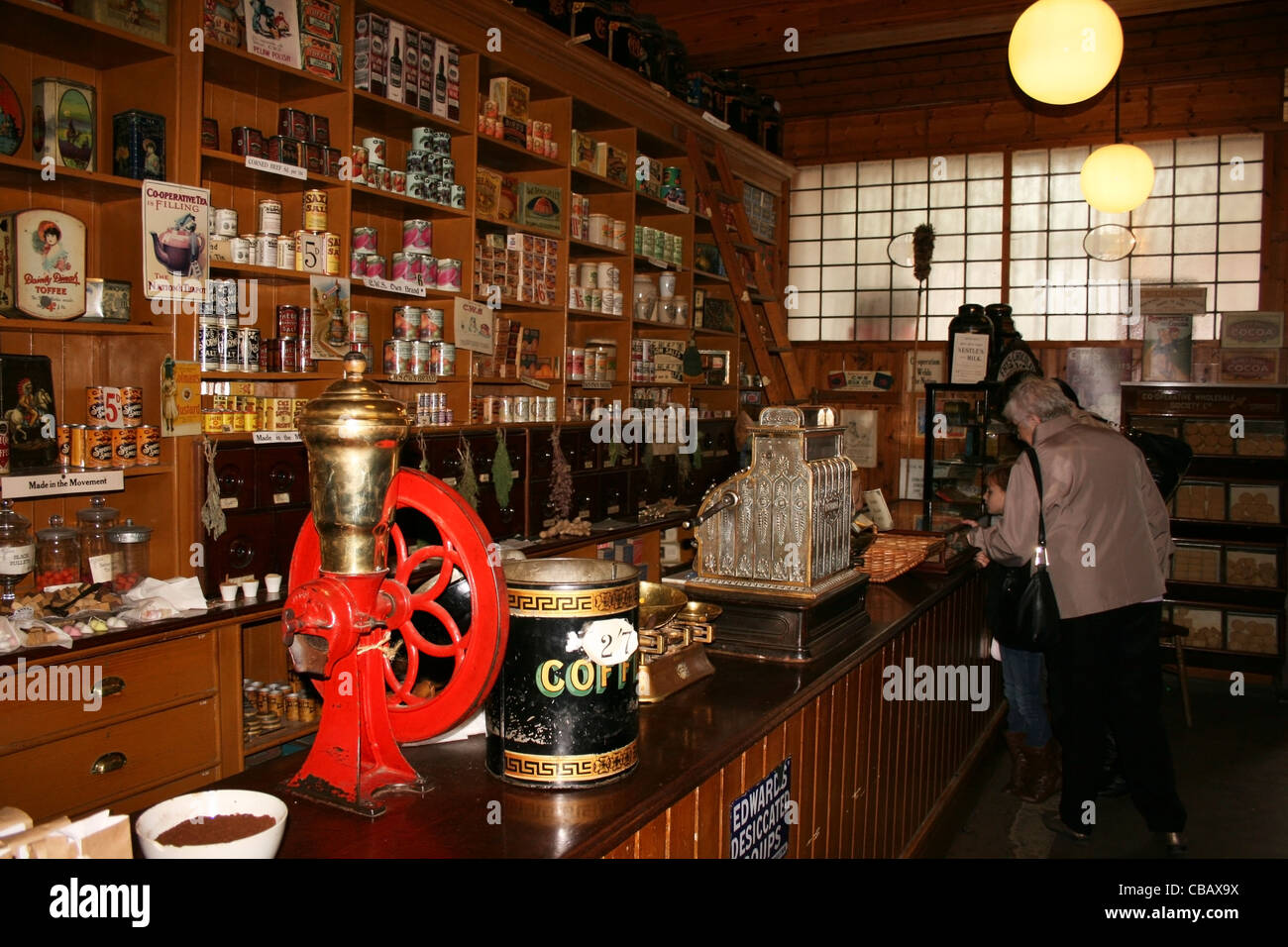 Die Genossenschaft Lebensmittelläden bei Beamish, Nordengland Freilichtmuseum Stockfoto