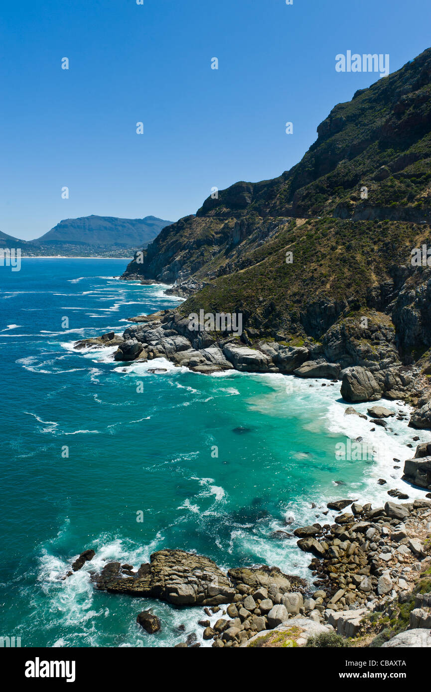 Hout Bay Panoramablick von Chapmans Peak Drive Western Cape Südafrika Stockfoto