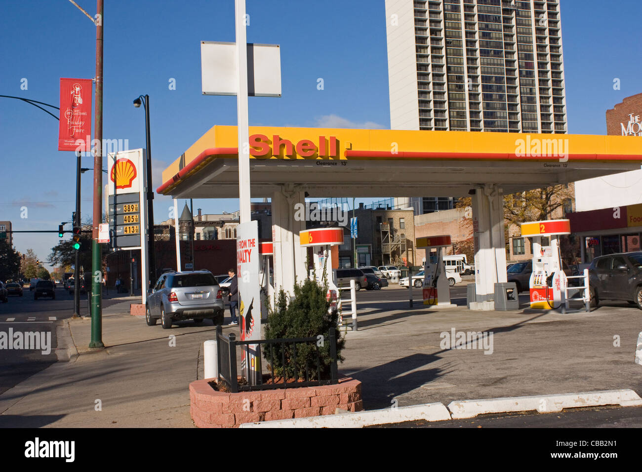 Shell Tankstelle Stockfoto