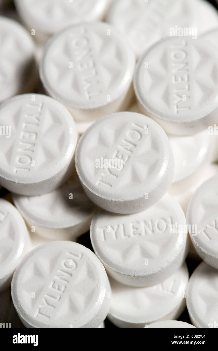 Tylenol Paracetamol Tabletten. Stockfoto