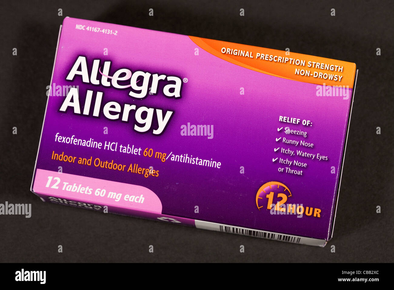 Allegra Allergie-Medizin Stockfoto