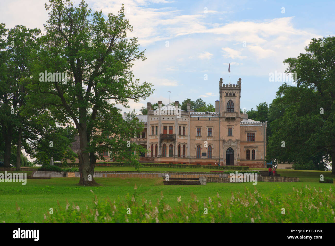 New Castle Aluksne beherbergt das Museum Kulturerbe und Kunst, Naturmuseum, Aluksne, Vidzeme, Lettland Stockfoto