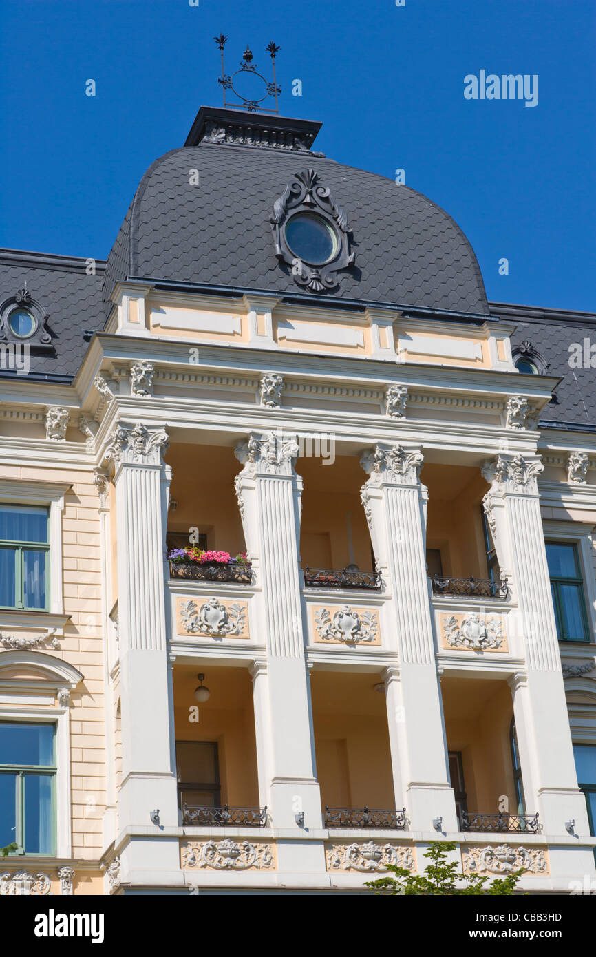 Mehrfamilienhaus, Eklektizismus, Elizabetes Iela, Elizabetes Street, Riga, Art Nouveau District, Lettland Stockfoto