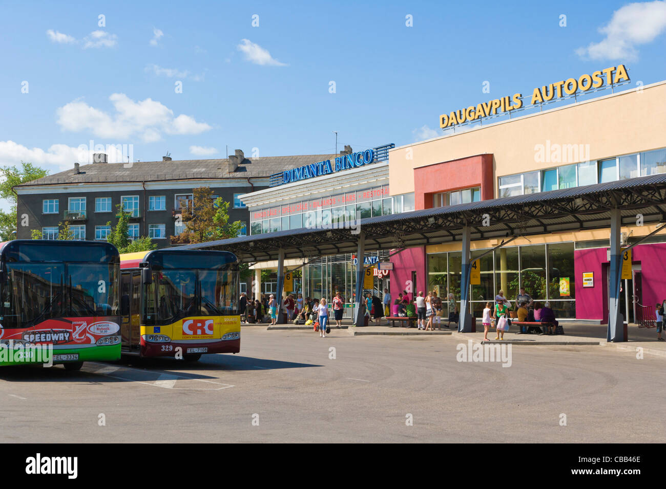 Autoosta, Busbahnhof, Daugavpils, Latgale, Lettland Stockfoto