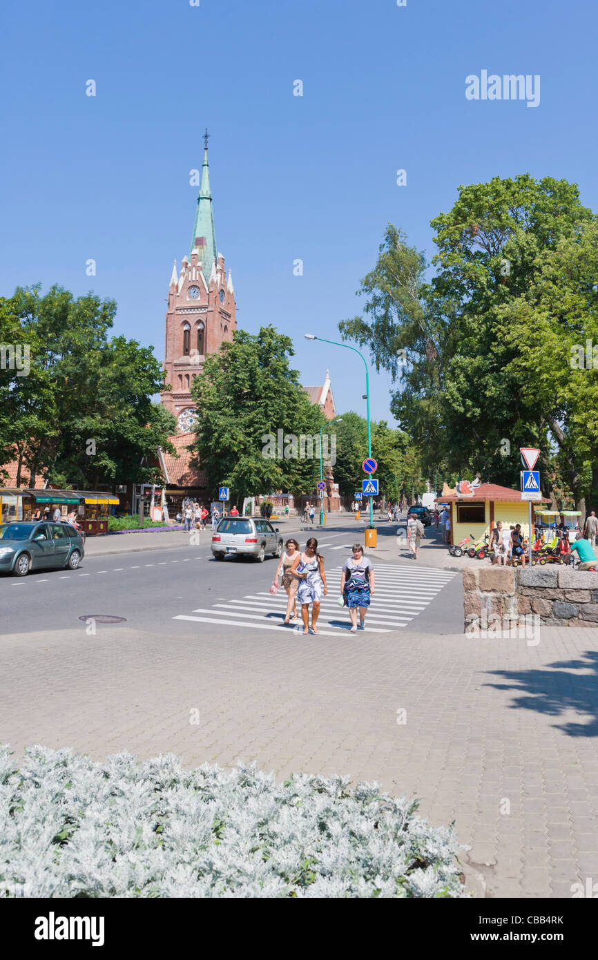 Kirche der Himmelfahrt der Jungfrau Maria, Vytauto Gatve, Palanga, Litauen Stockfoto