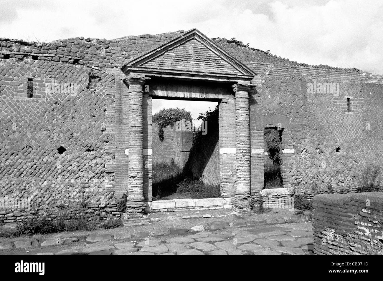 Römische Ruinen, Ostia Antica Stockfoto