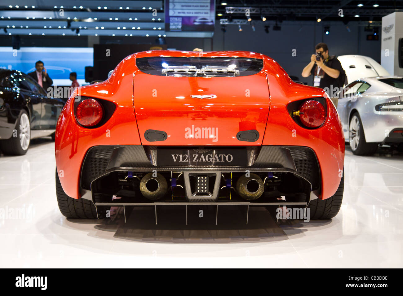 Aston Martin V12 Zagato, Dubai Motor Show 2011 Stockfoto