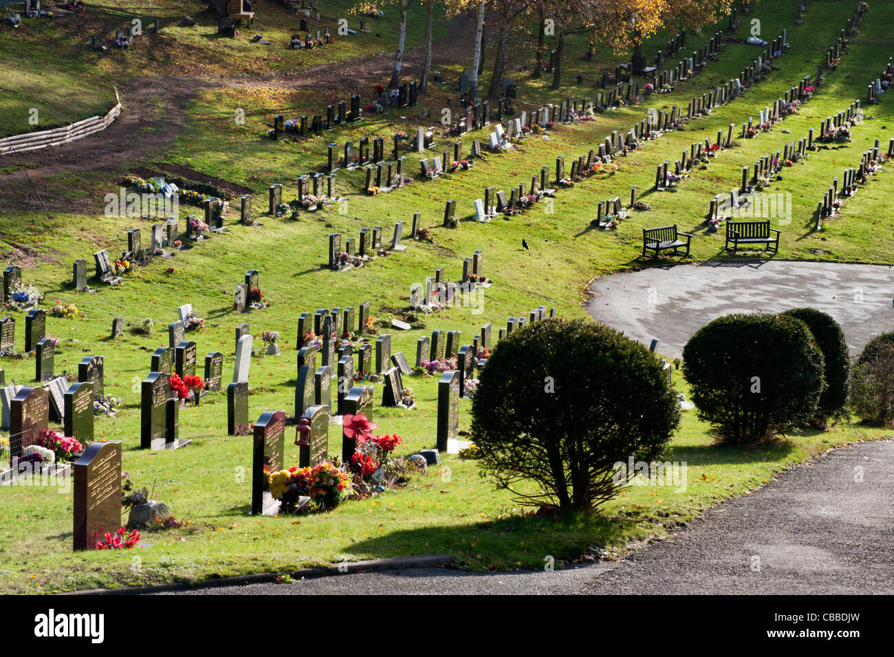 Der Friedhof in Bridgnorth, Shropshire Stockfoto