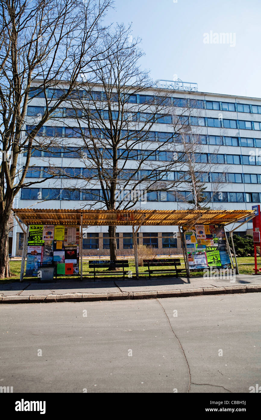 Spolana A.s. - Büro, Verwaltungsgebäude. Spolana A.s. gehört zu den wichtigsten tschechischen Chemieunternehmen. Die Stockfoto