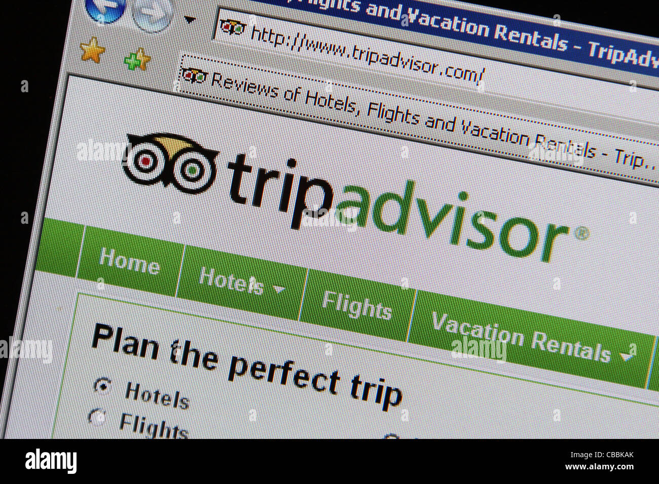 TripAdvisor tripadvisor.com Online-Reiseportal Stockfoto