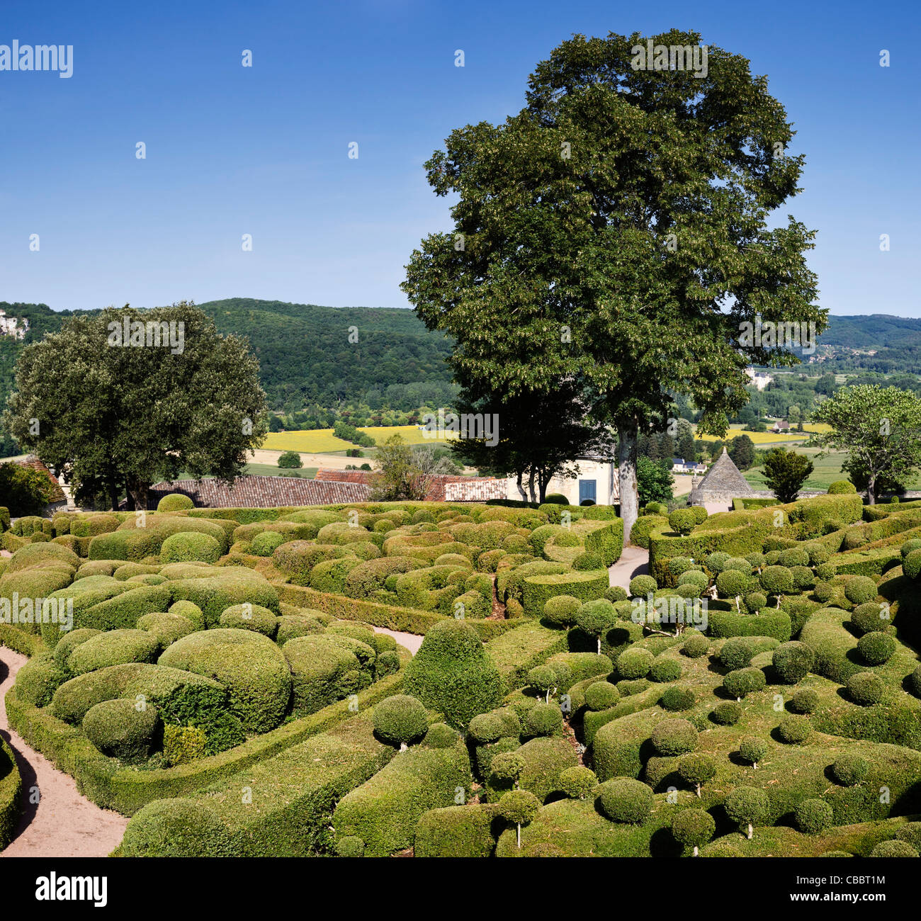 Dordogne - Gärten von Marqueyssac, Dordogne, Frankreich Stockfoto