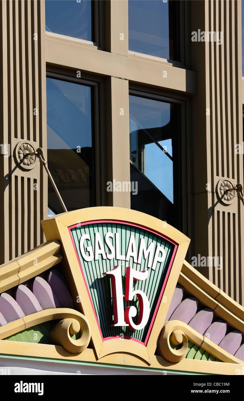 Kino-Festzelt in das Gaslamp Quarter, San Diego, Kalifornien, USA Stockfoto