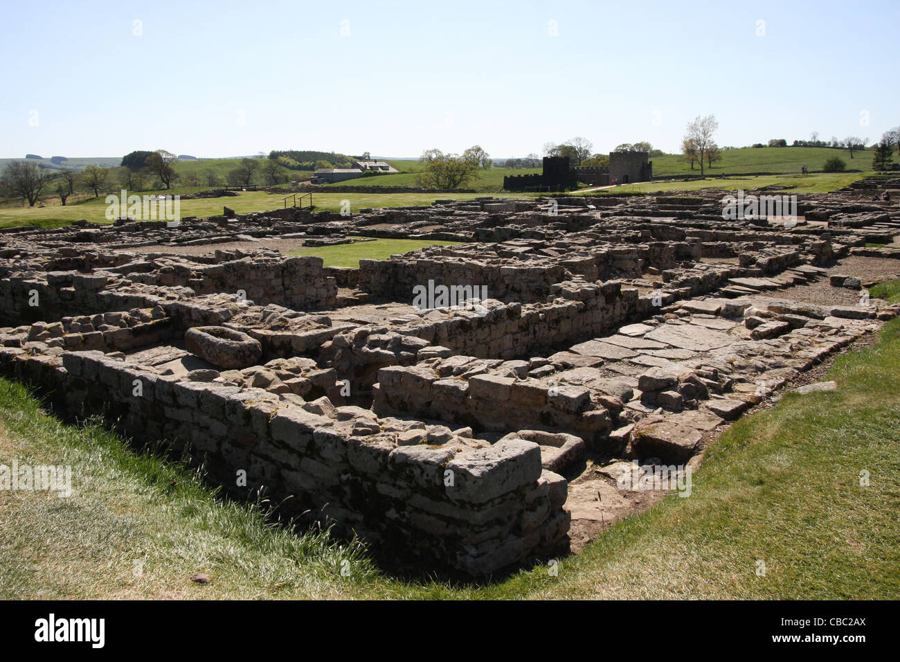 Vindolanda Fort in der Nähe der Hadrianswall Stockfoto