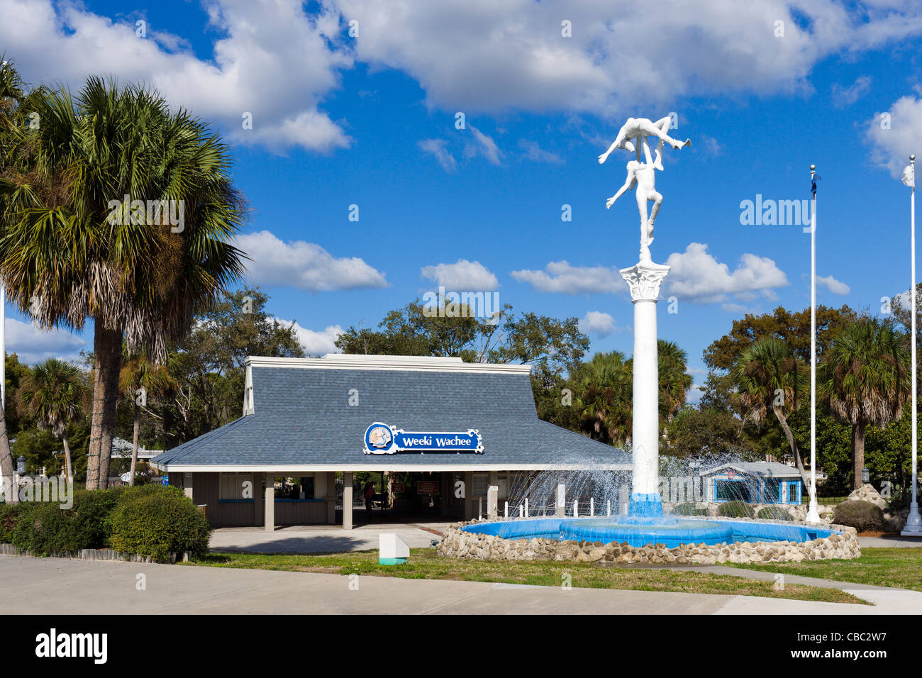 Eingang zum Weeki Wachee Springs State Park, Golfküste, Florida, USA Stockfoto