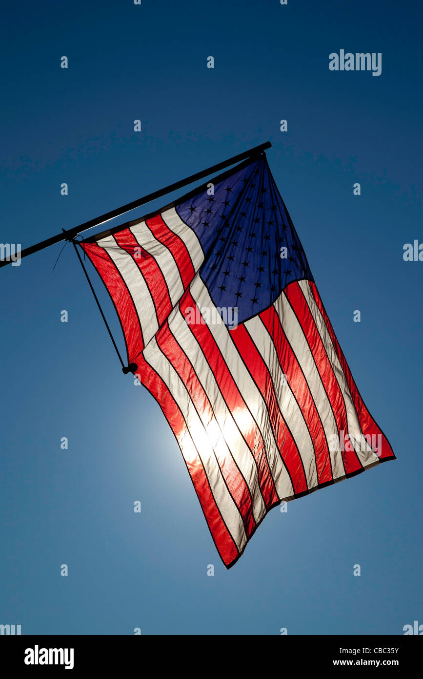 Stars And Stripes, Old Glory, der Star Spangled Banner. Die nationale Flagge der Vereinigten Staaten von Amerika Stockfoto