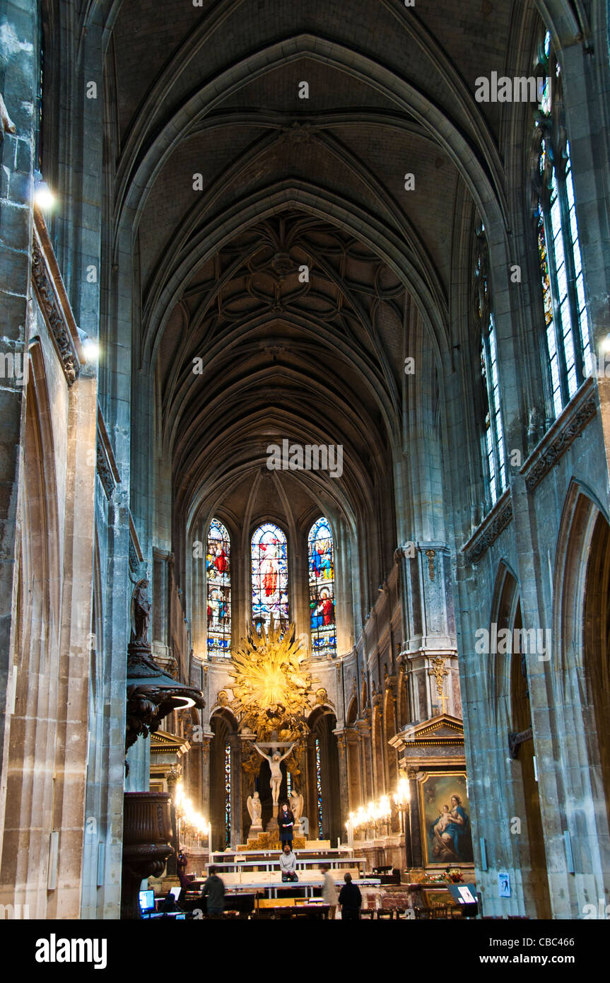 St. Merri Eglise Saint Kirche Paris Frankreich Stockfoto