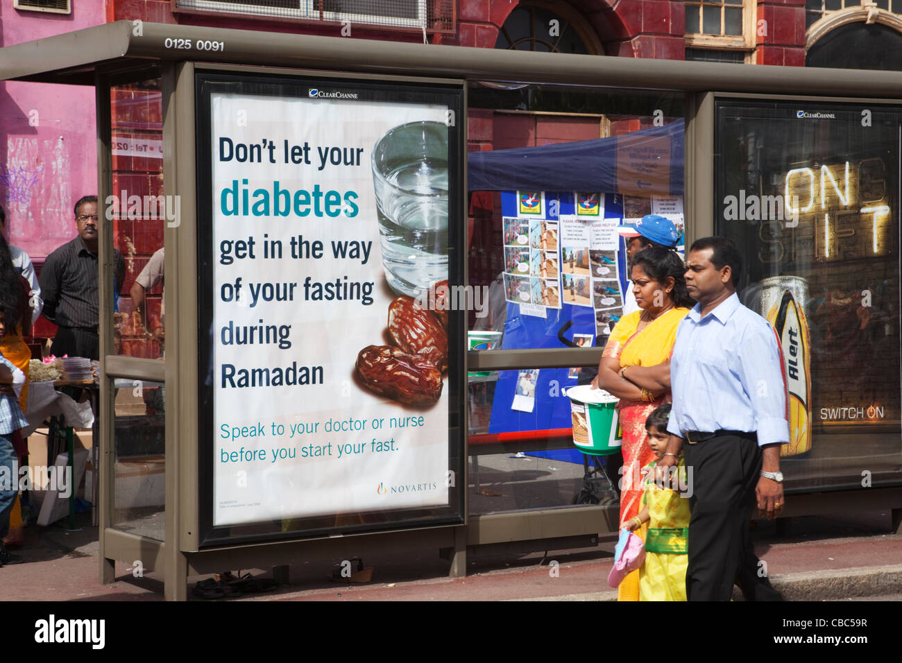England, London, Diabetes Awareness Poster Stockfoto