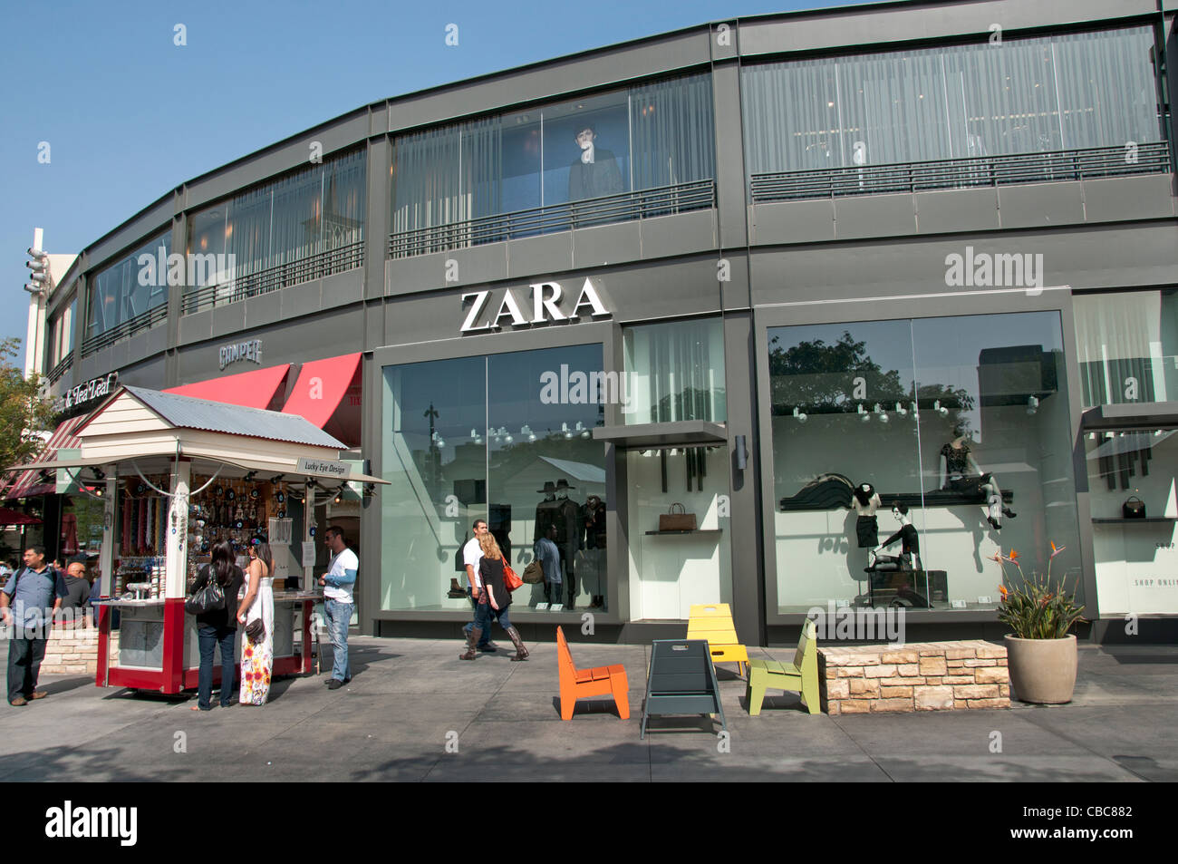 Zara Mode The Grove Farmers Market-Einzelhandel-Unterhaltung-Shopping-Mall Los Angeles Kalifornien Vereinigte Staaten Stockfoto