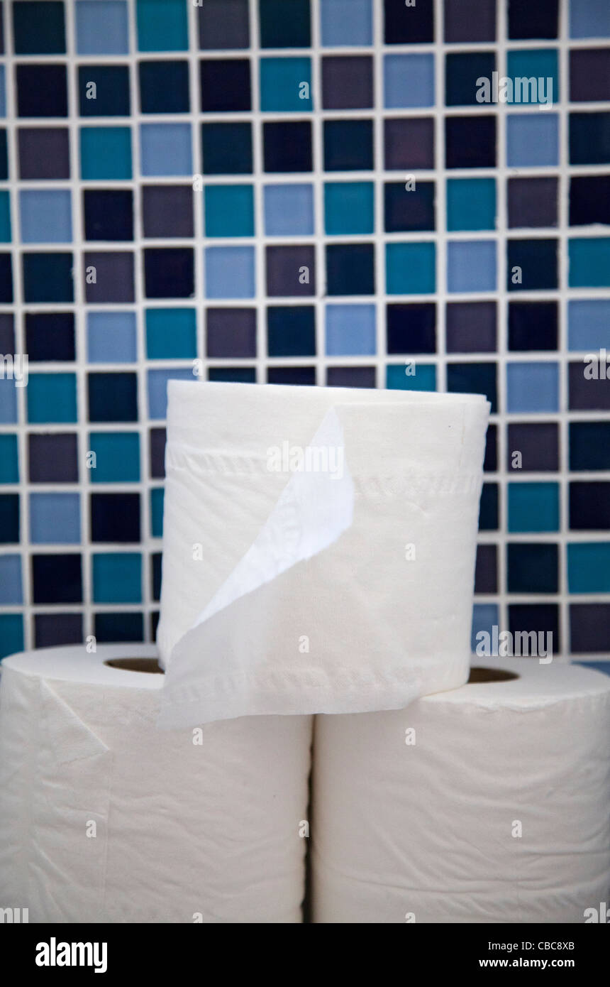 Toilettenpapierrollen Stockfoto