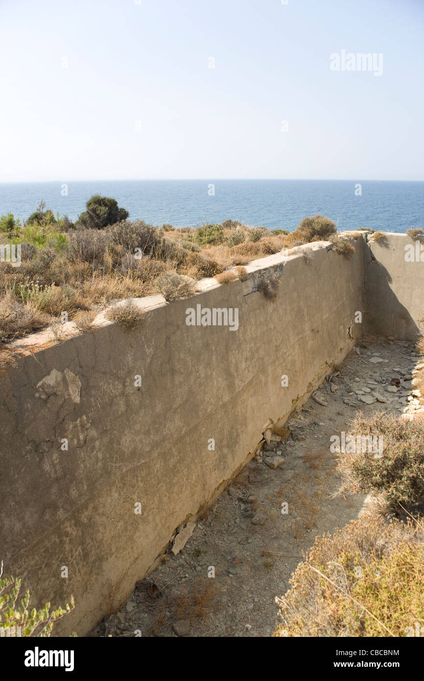 -Reservoir gebaut von den Briten über W Strand Lancashire Landung Strand, Gallipoli, Landung am 25. April 1915, Erster Weltkrieg Stockfoto