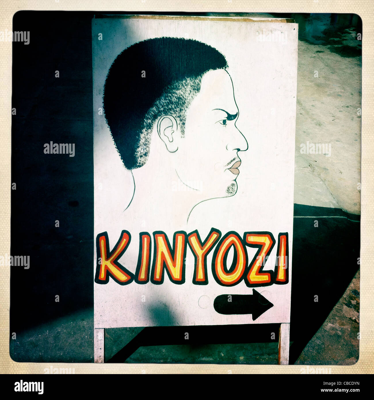 Kinyozi Friseur In Lamu, Kenia Stockfoto