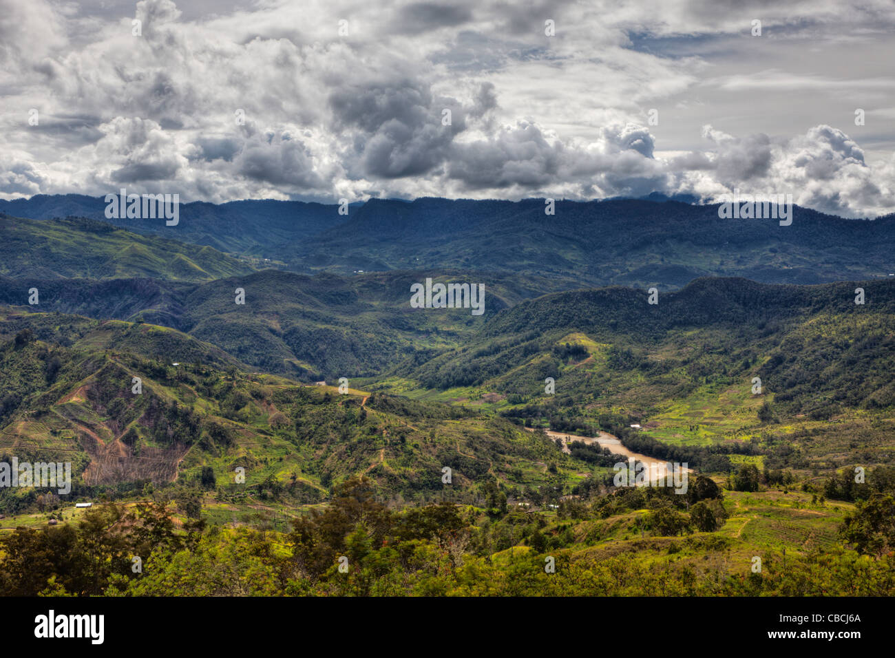 Impressionen der Baliem Tal, Baliem-Tal, West-Papua, Indonesien Stockfoto