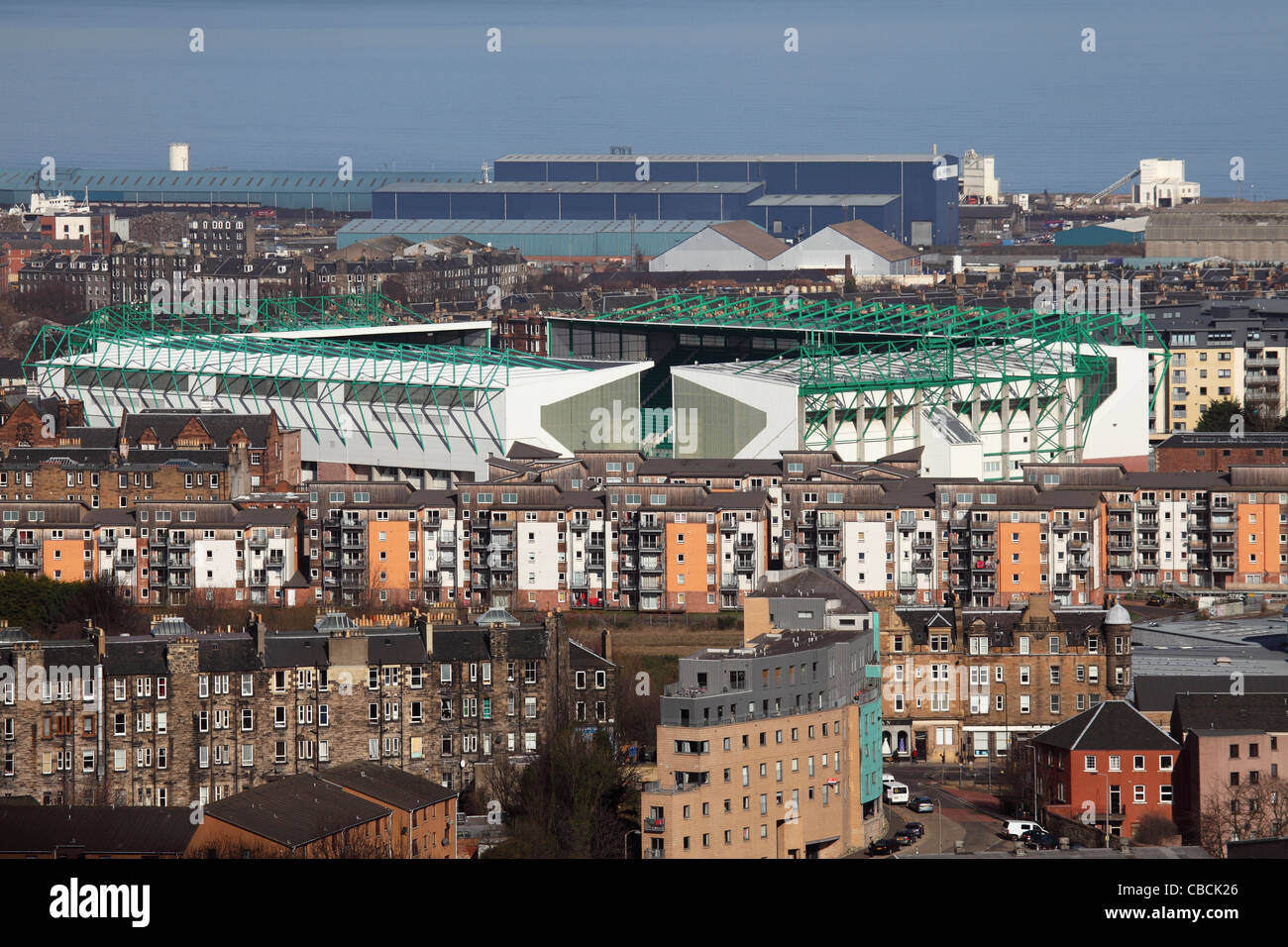 Easter RoadFußballStadion, die Heimat des Hibernian Football Club in