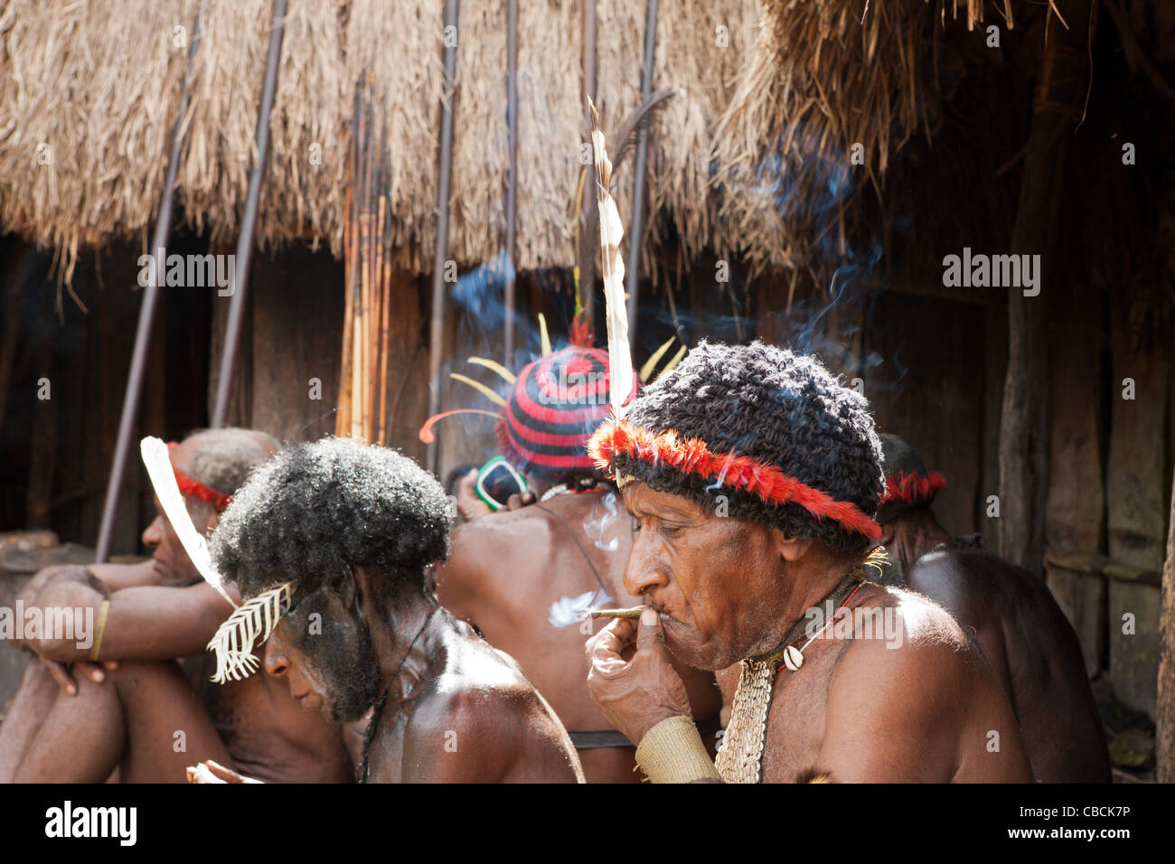 Dani-Stamm im Baliem Tal, Baliem-Tal, West-Papua, Indonesien Stockfoto