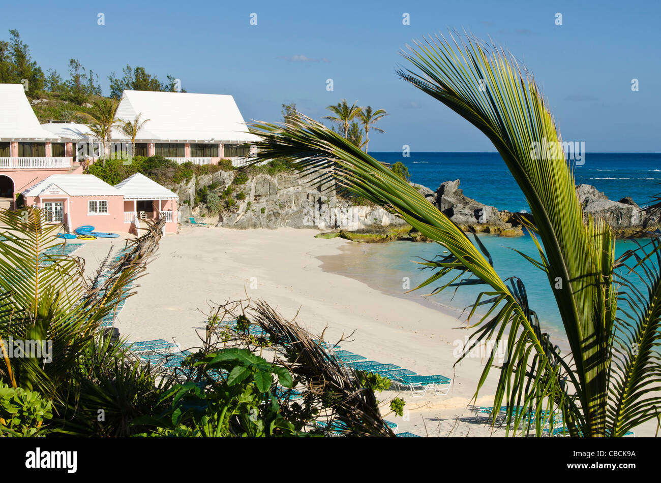 Bermuda. East Bay Whale Beach in Fairmont Southampton Princess Hotel, Bermuda. Stockfoto
