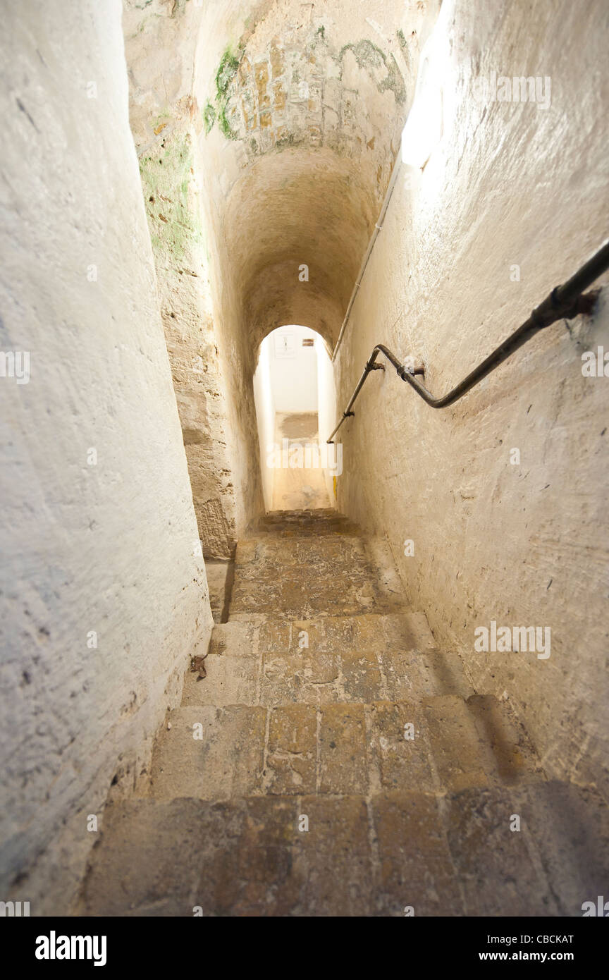 Bermuda. Treppe in Fort St. Catherine Gate's Bay, Bermuda Inseln. Stockfoto