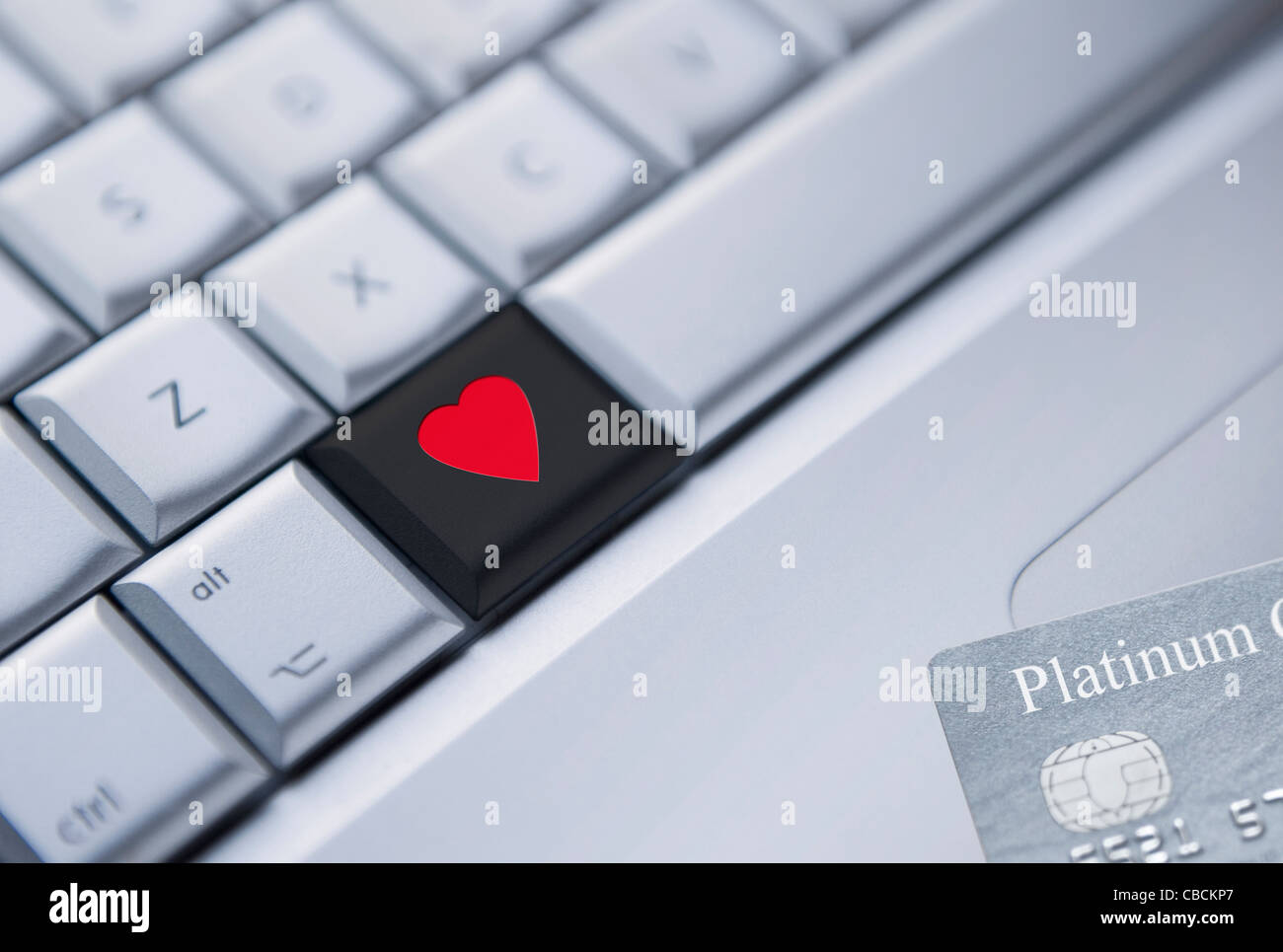 Internet-dating. finden Liebe online. Computer Tastatur mit Herz Symbol.  Konzept Stockfotografie - Alamy