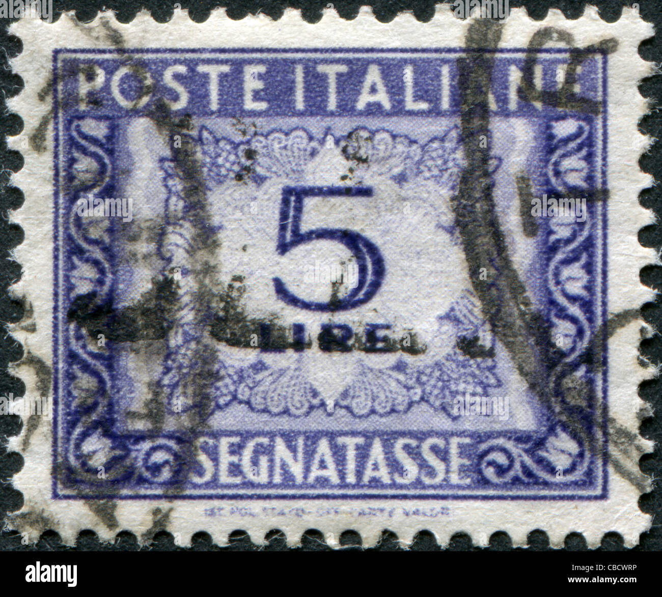 Italien ca. 1955 Eine Briefmarke gedruckt in Italien, zeigt den Wert