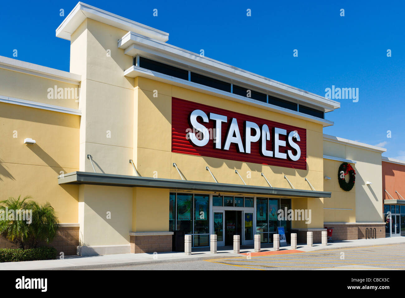 Staples Büro-Versorgungsmaterial-Speicher bei Posner Park Kleinentwicklung, Davenport, Zentral-Florida, USA Stockfoto
