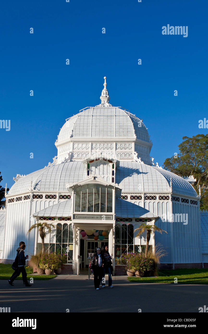 San Francisco Conservatory of Flowers, Golden Gate Park, San Francisco, California, Vereinigte Staaten von Amerika Stockfoto