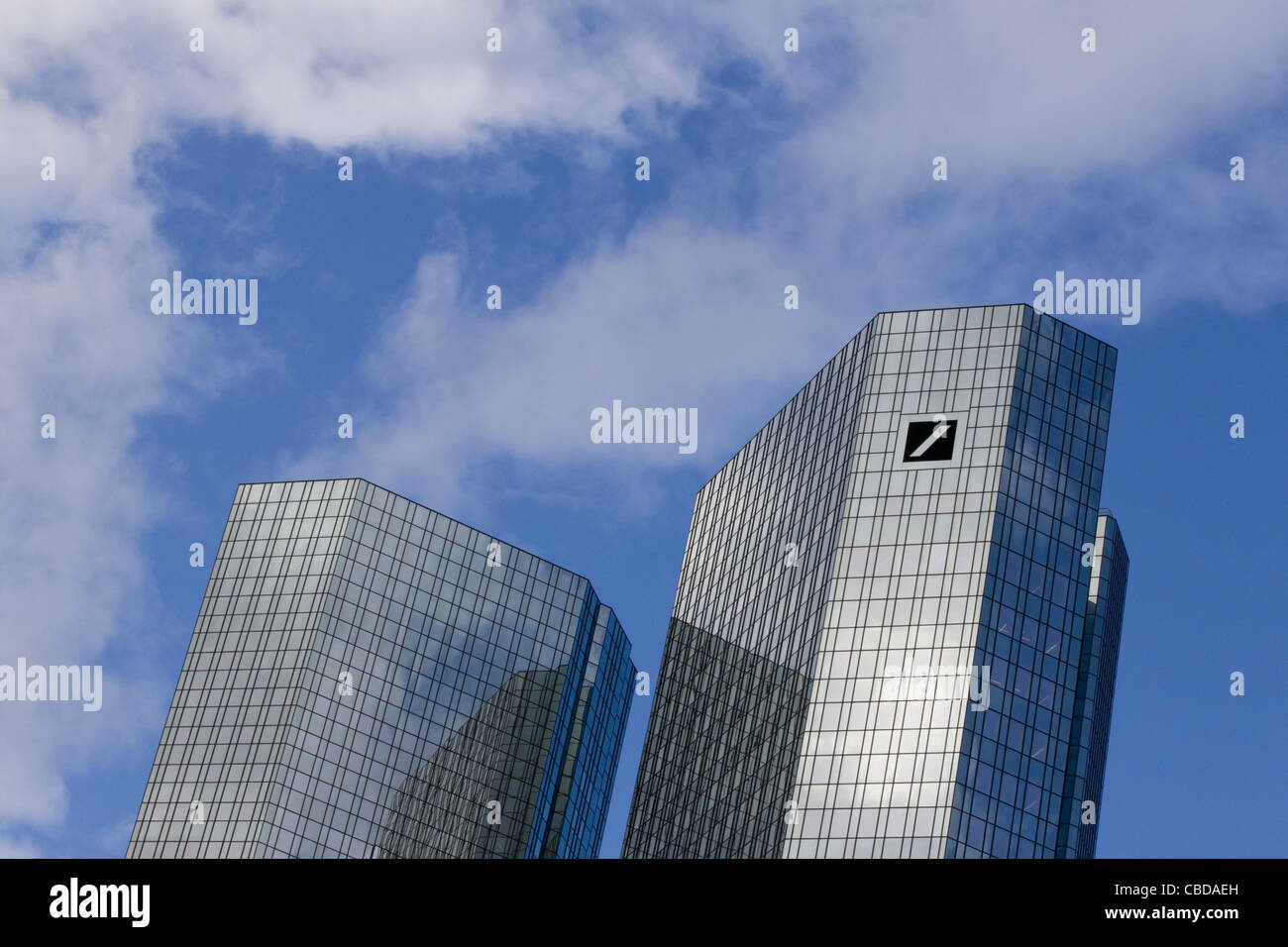 Deutsche Bank Zentrale Frankfurt Am Main, Frankfurt am Main, Deutschland. Stockfoto