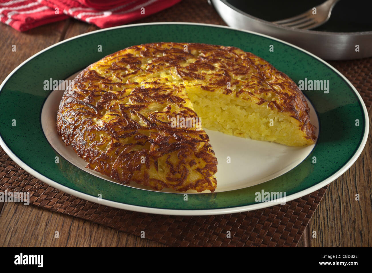 Rösti Kartoffeln. Schweizer Kartoffelgericht Stockfoto