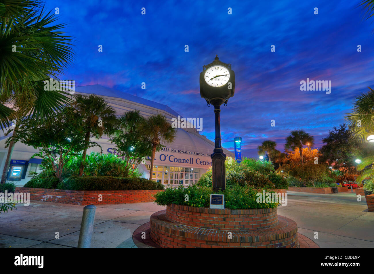High Dynamic Range Image des Campus der University of Florida The Stephen C. O' Connell Center Gainesville Florida. Stockfoto