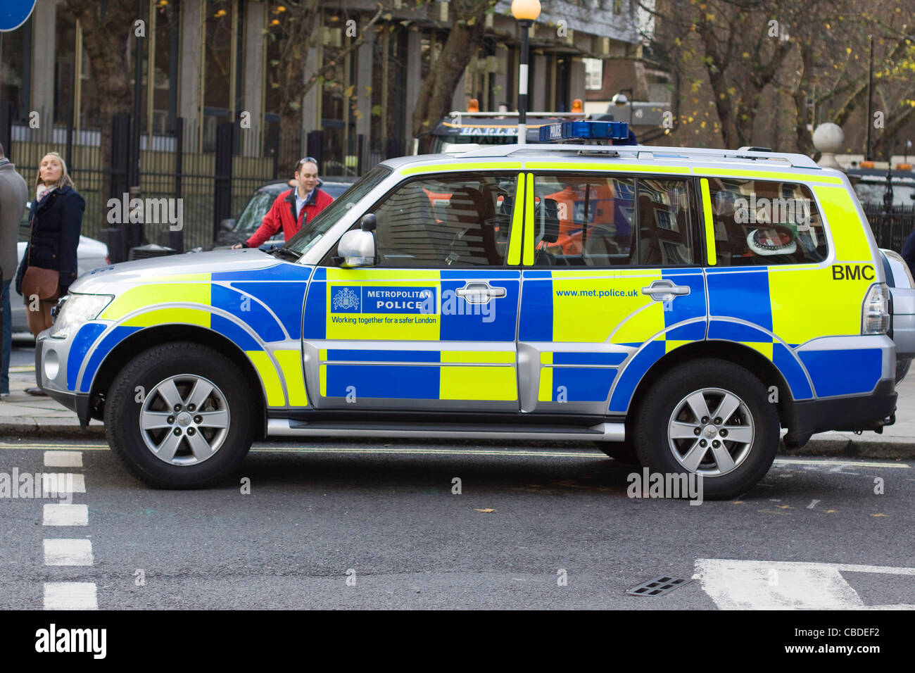 Ein Metropolitan Police Range Rover auf den Straßen von London Stockfoto