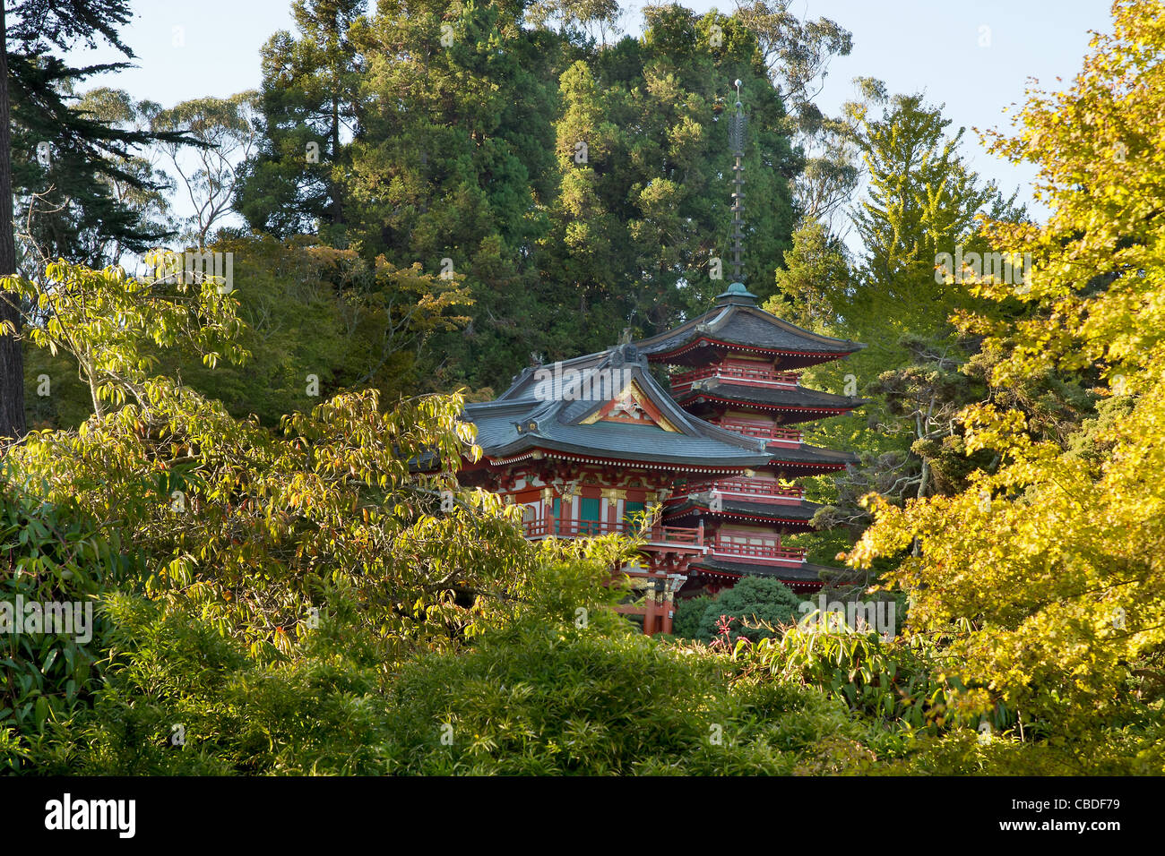 Pagoden in San Francisco japanischer Garten im Golden Gate Park in Kalifornien Stockfoto