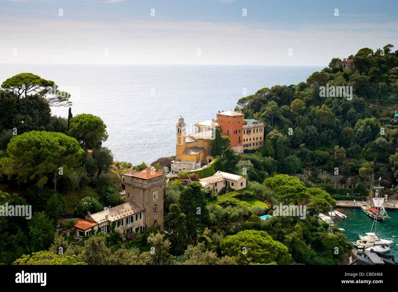 Luxus-Villen in der Nähe von Portofino, Italien Stockfoto