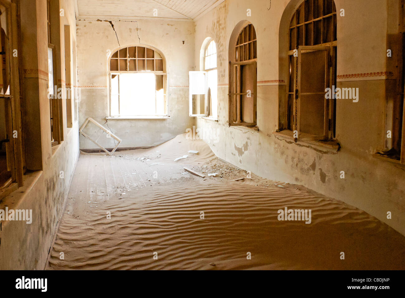 Alte Gebäude in verlassenen Diamant Bergbau Stadt von Kolmanskop in Namibia Stockfoto