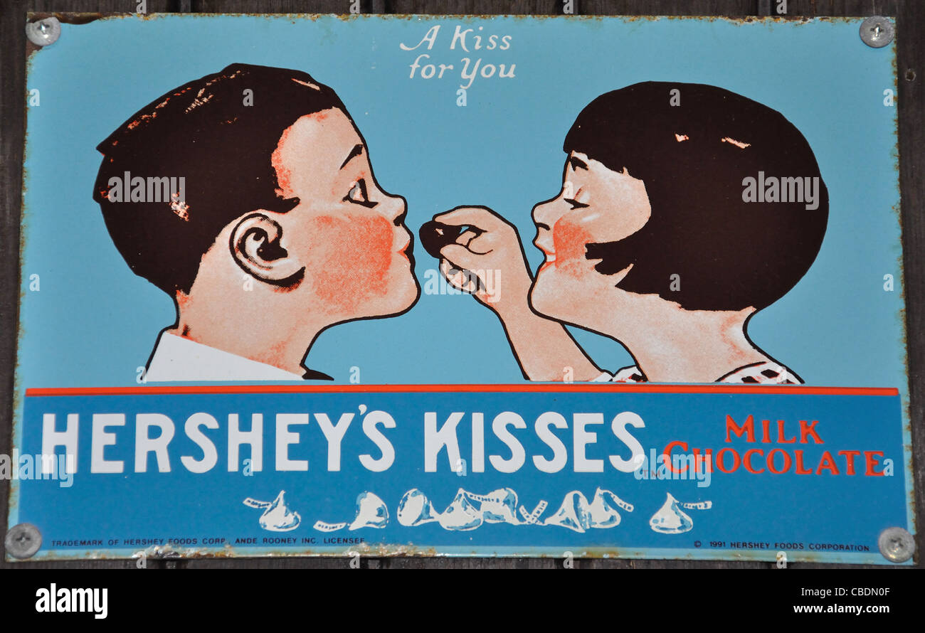 50er Jahre amerikanische Werbeschild am Liseberg Christmas Market, Göteborg, Västergötland & Bohuslän Provinz, Königreich Schweden Stockfoto