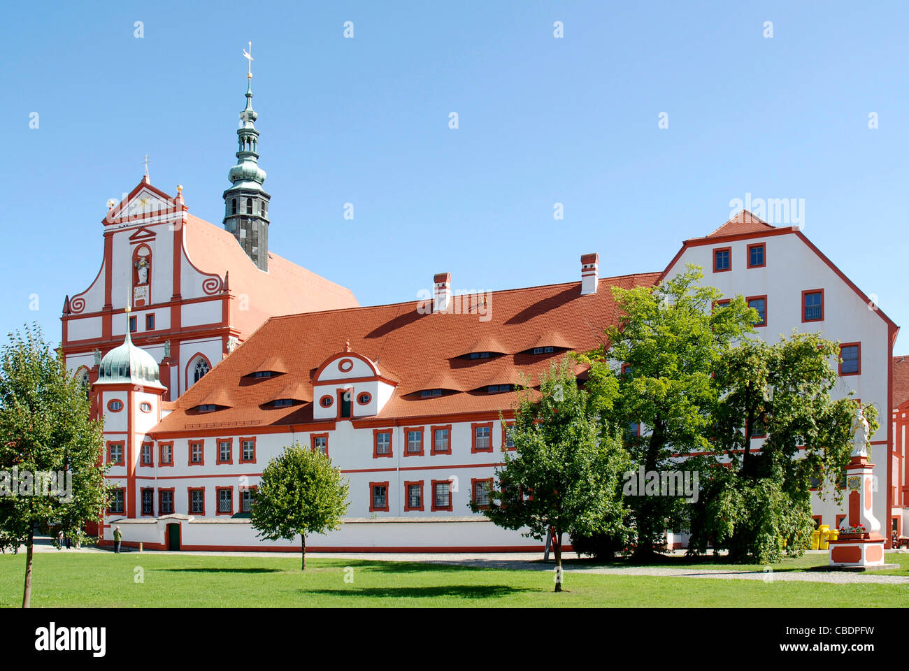 Nonne Zisterzienser Kloster St. Marienstern in Panschwitz-Kuckau in der Nähe von Bautzen in der Oberlausitz. Stockfoto