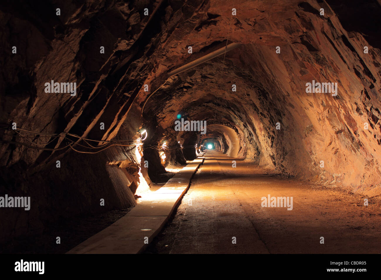 Alten Mine tunnel Stockfoto