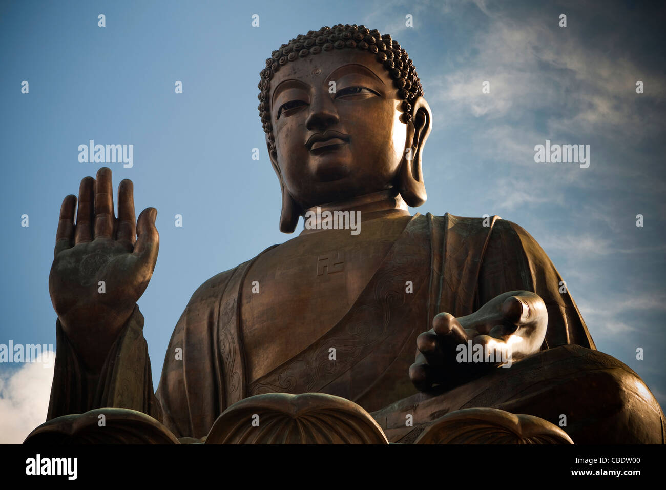 Tian Tan Buddha, Kloster Po Ling, Po Ling, Ngong Ping, Lantau, Hong Kong, China Stockfoto